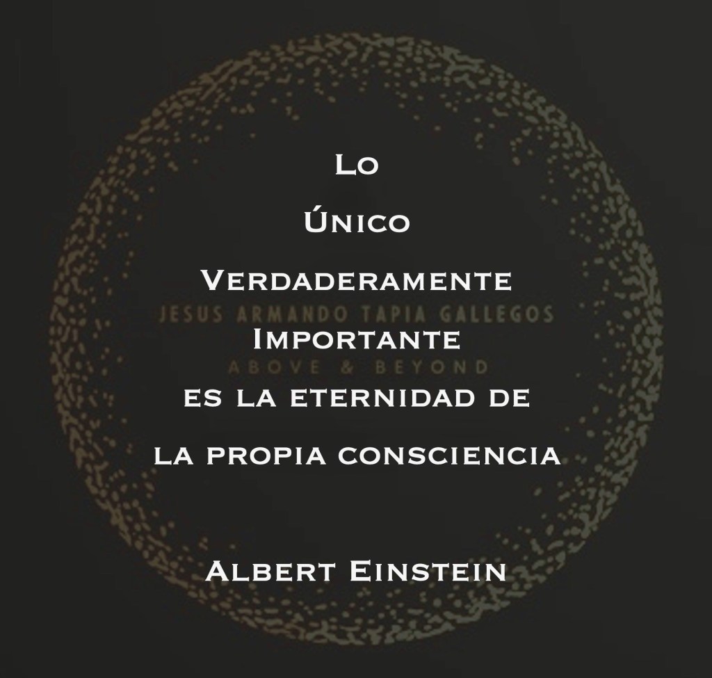 Lo único verdaderamente importante es la eternidad de la propia consciencia - Albert Einstein