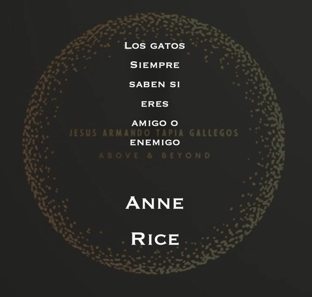 Los gatos siempre saben si eres amigo o enemigo - Anne Rice