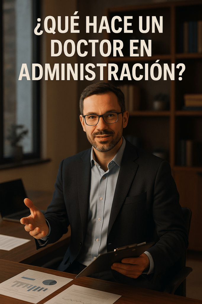 Un Doctor en Administración (o Doctor en Administración de Empresas, conocido comúnmente como DBA por sus siglas en inglés) es un profesional que ha alcanzado el más alto nivel de educación en el campo de la administración y los negocios.